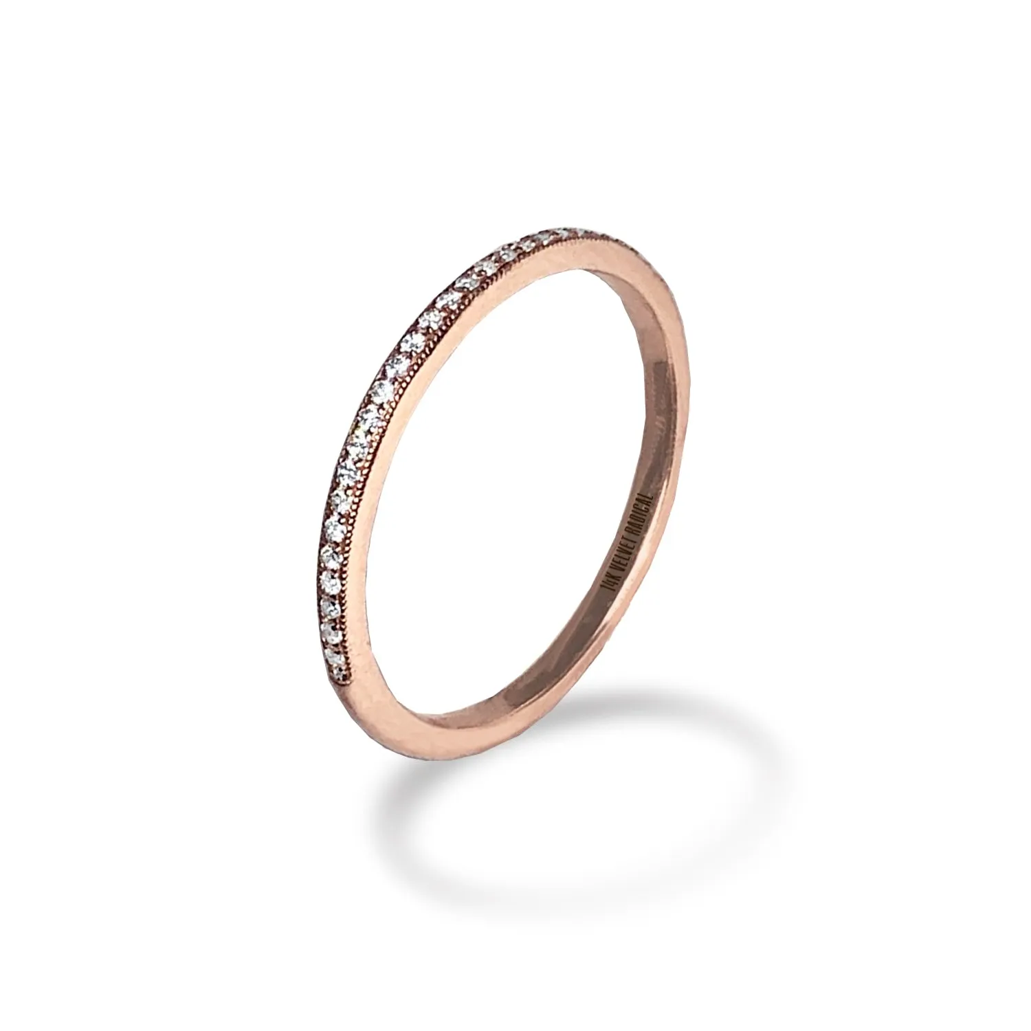 14k Gold Delicate Diamond Wedding Band MR31593W