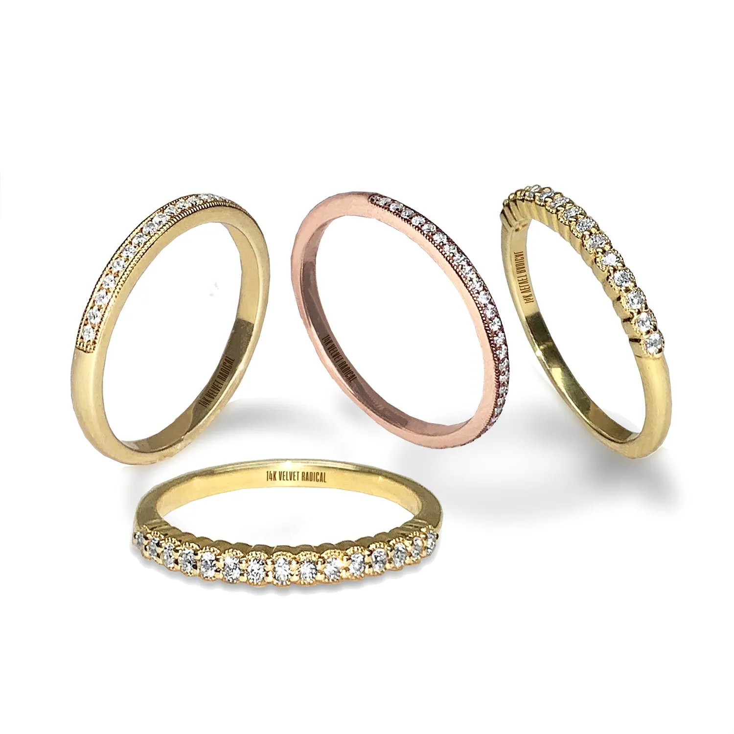 14k Gold Delicate Diamond Wedding Band MR31593W