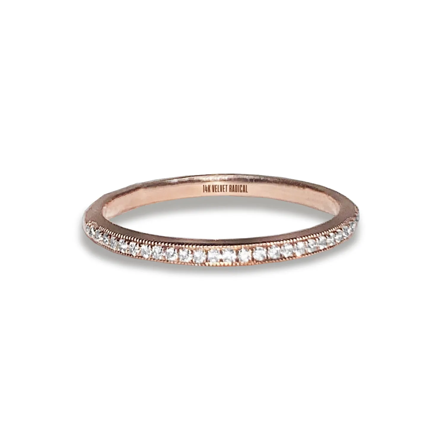 14k Gold Delicate Diamond Wedding Band MR31593W