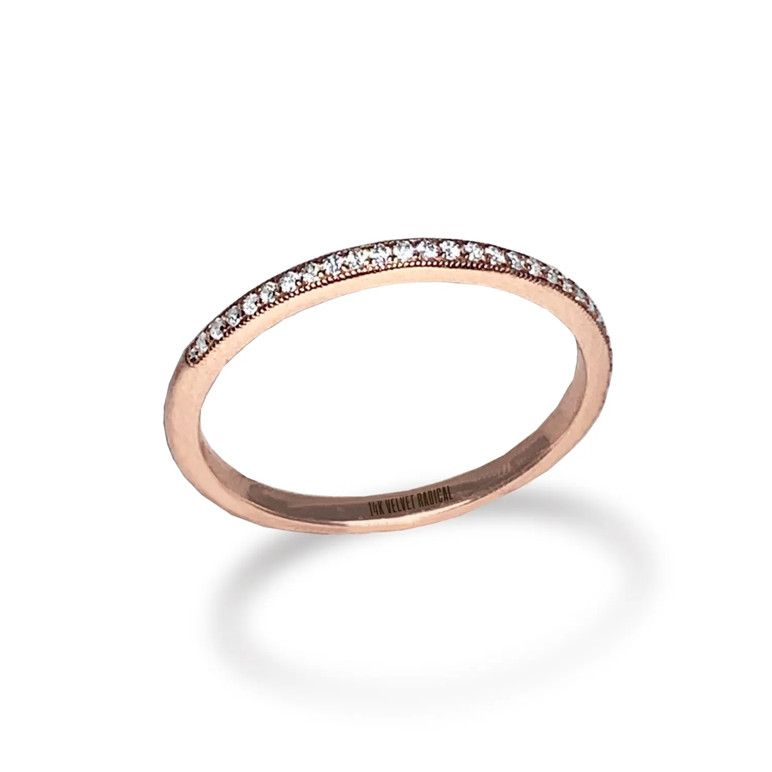 14k Gold Delicate Diamond Wedding Band MR31593W