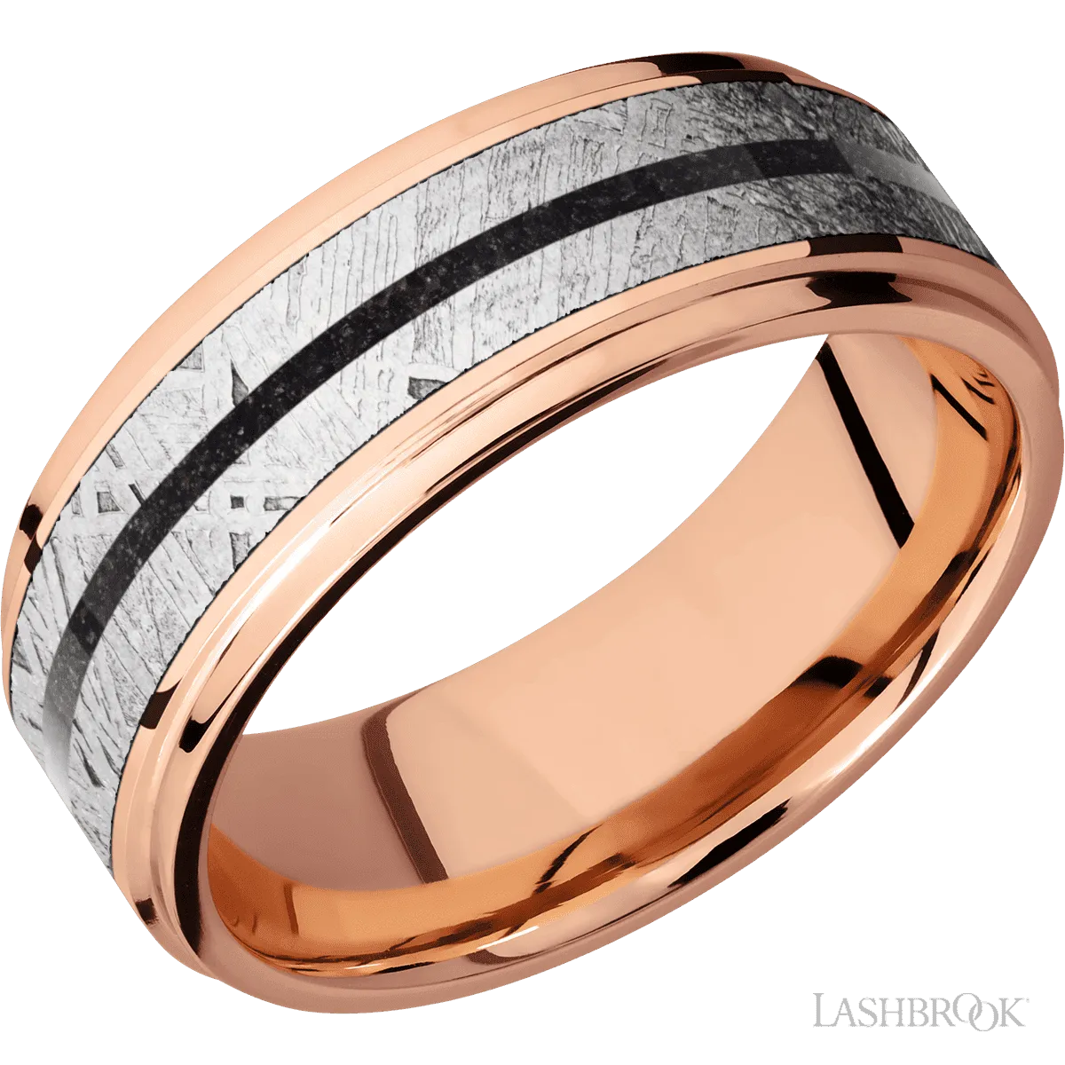 14K Rose Gold with Polish , Polish Finish - 8MM