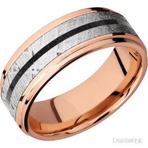14K Rose Gold with Polish , Polish Finish - 8MM