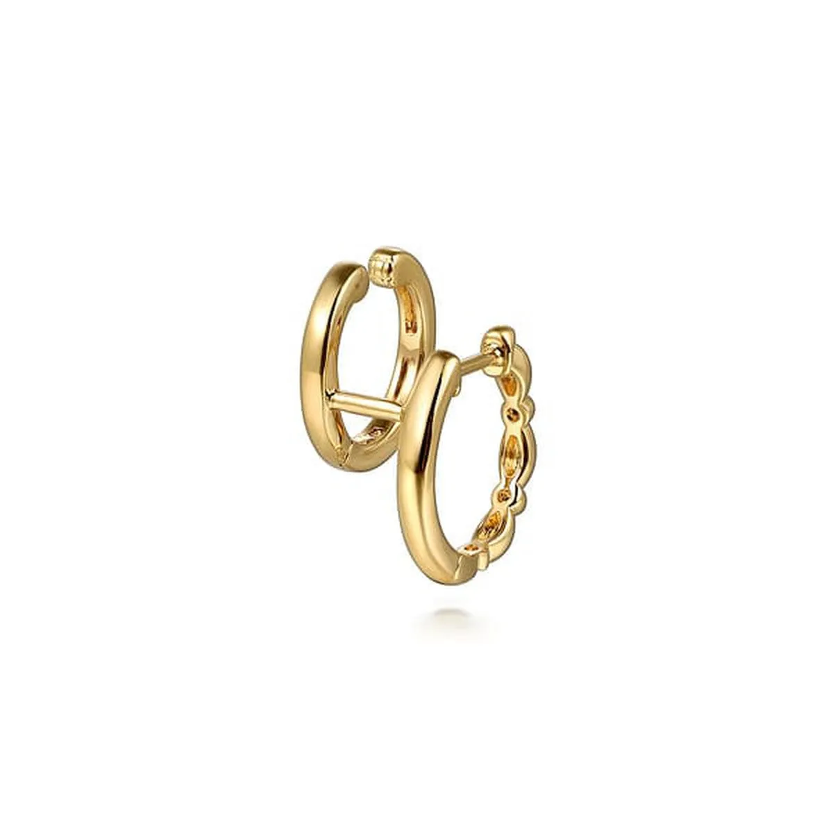 14K Yellow Plain Gold Bujukan Stuggies Earrings - EG15145Y4JJJ