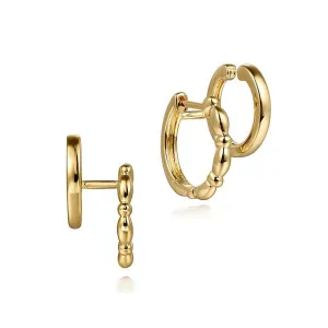14K Yellow Plain Gold Bujukan Stuggies Earrings - EG15145Y4JJJ