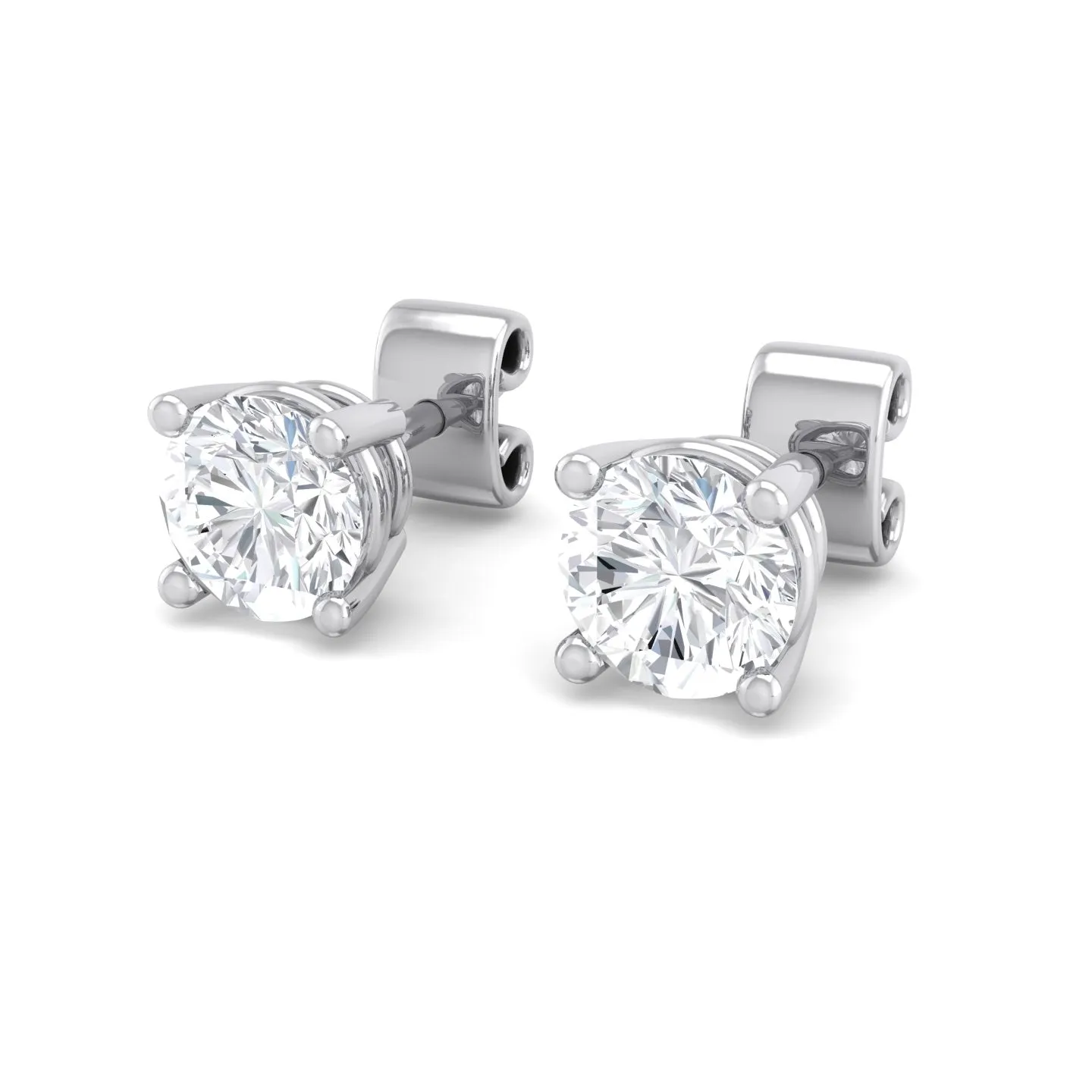 1.50 ct tw Round Lab Grown Diamond Stud Earrings