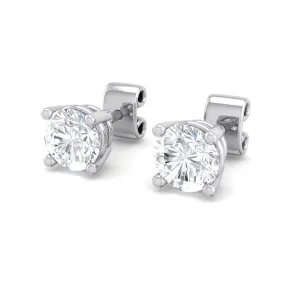 1.50 ct tw Round Lab Grown Diamond Stud Earrings