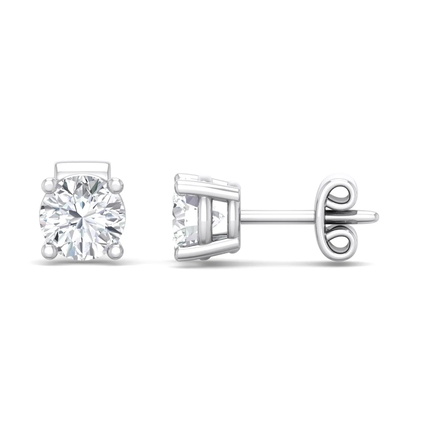 1.50 ct tw Round Lab Grown Diamond Stud Earrings