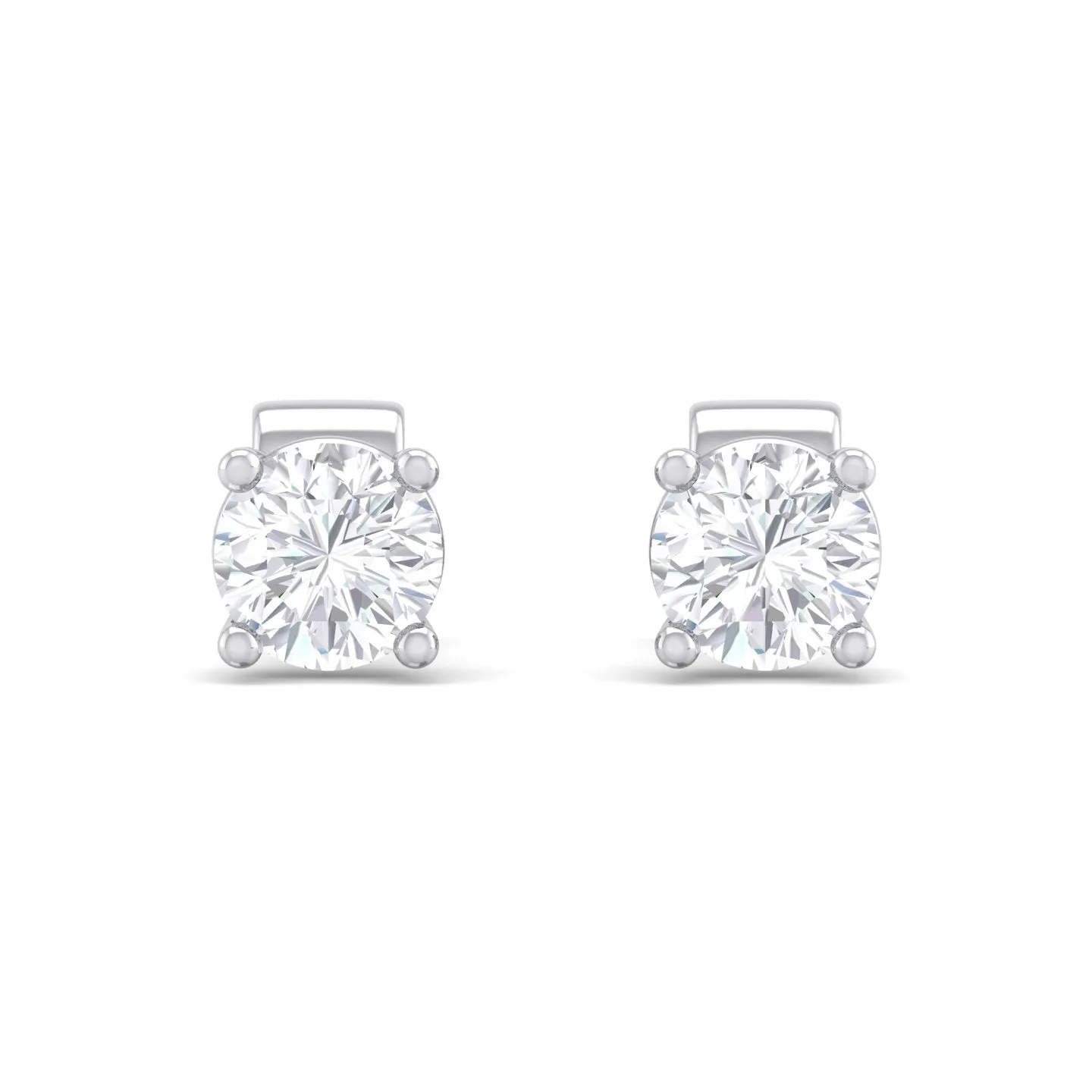 1.50 ct tw Round Lab Grown Diamond Stud Earrings