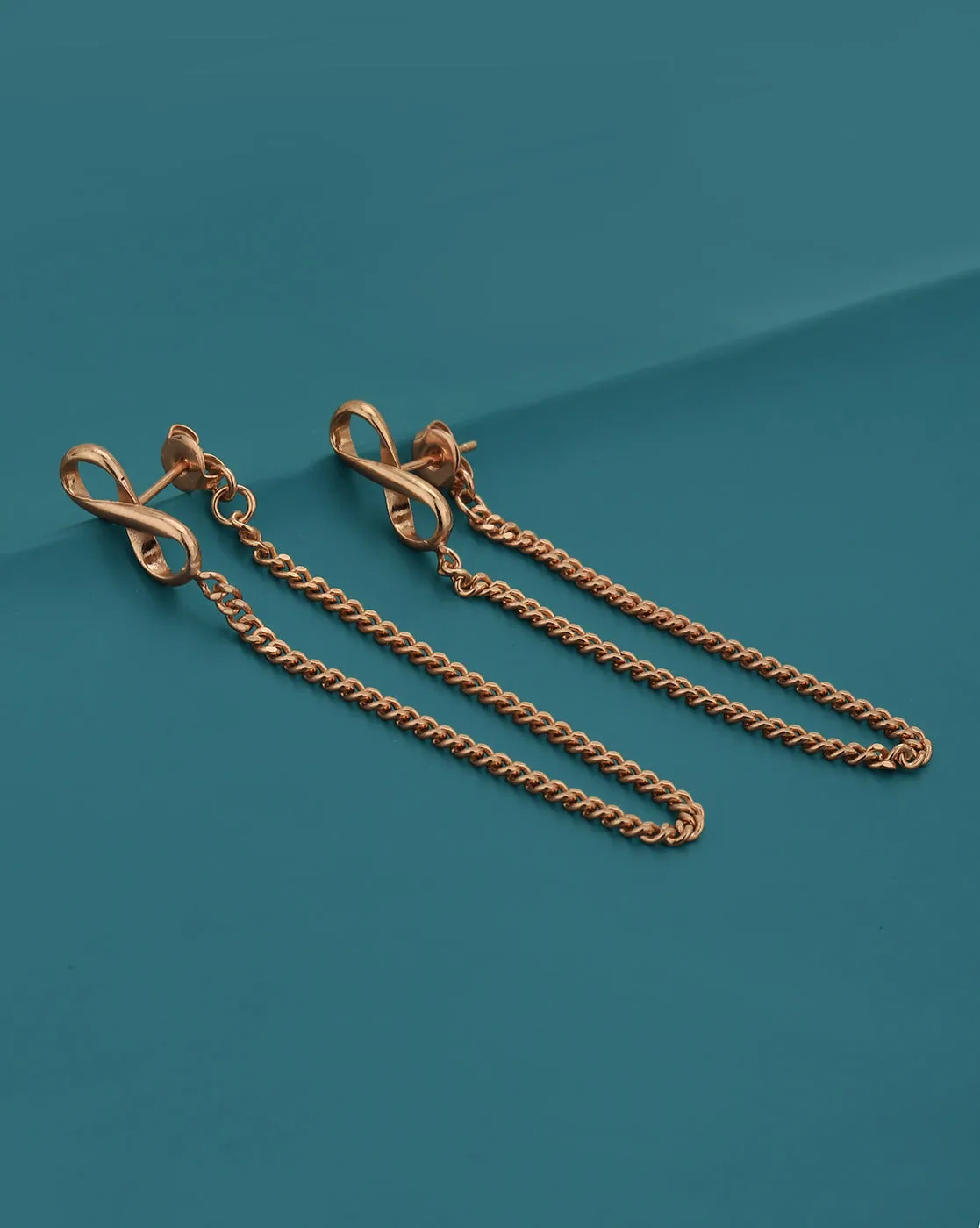 18Kt Gold Plated Cz Studded Contemporary Earring