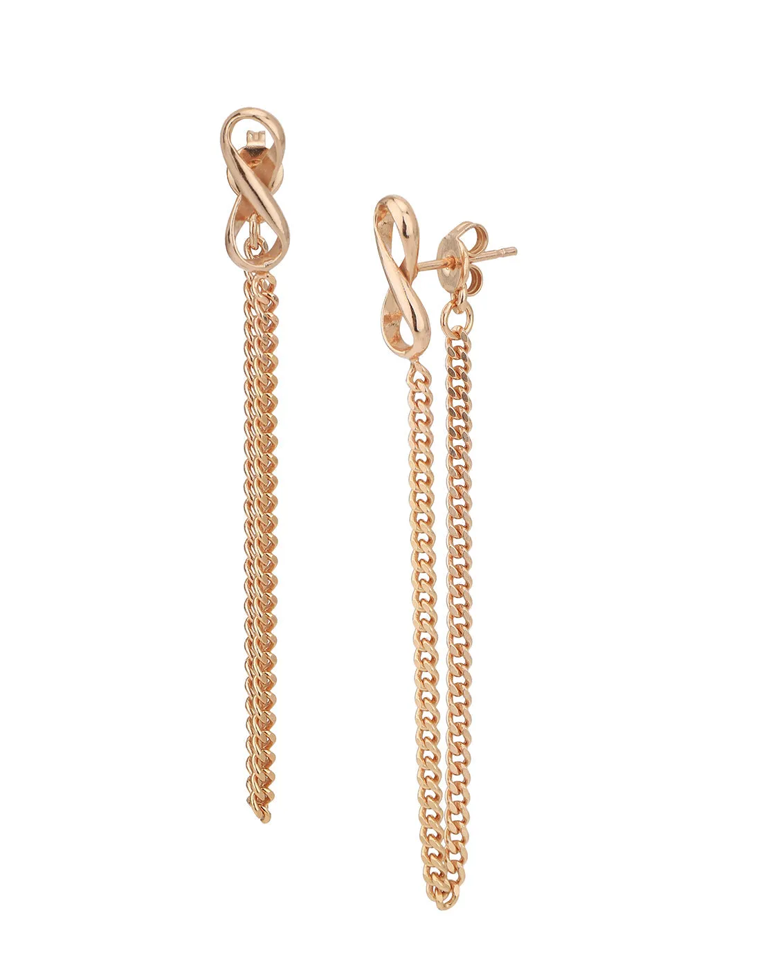 18Kt Gold Plated Cz Studded Contemporary Earring