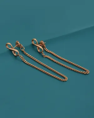 18Kt Gold Plated Cz Studded Contemporary Earring