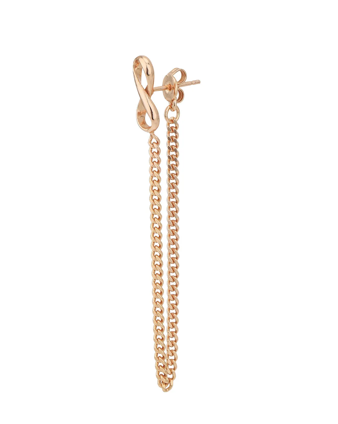 18Kt Gold Plated Cz Studded Contemporary Earring