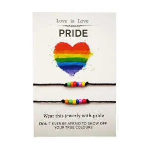 2 Piece LGBT Bead Bracelet