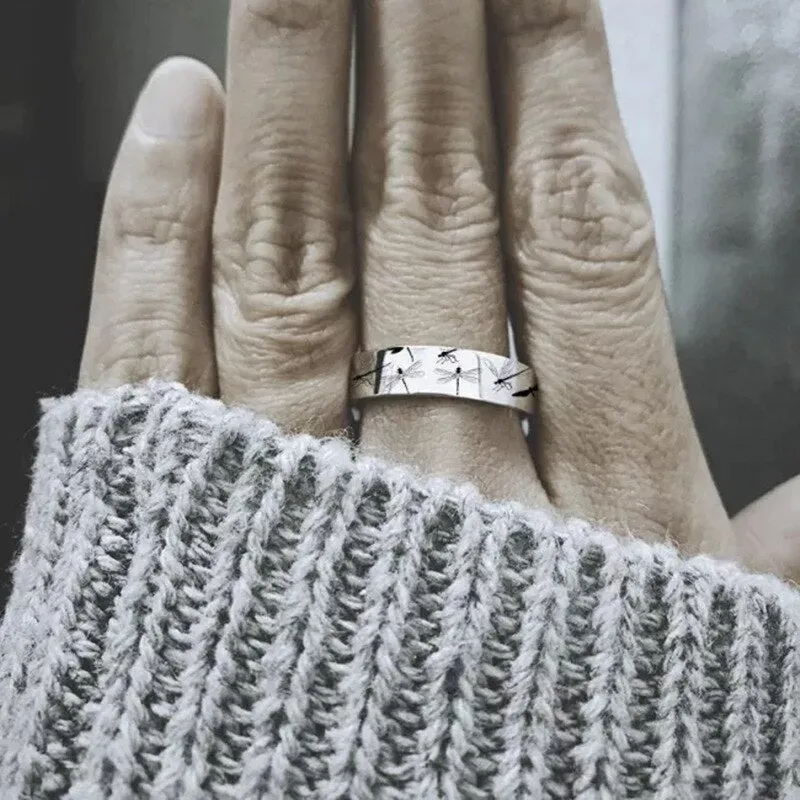 2021 New Vintage Dragonfly Ring For Women Men Bohemian Delicate