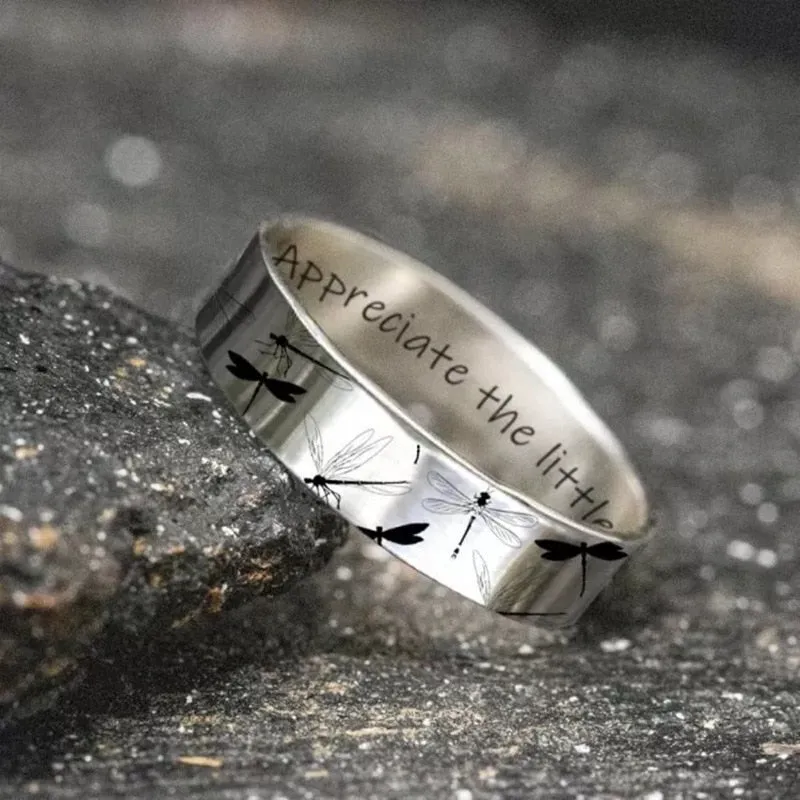 2021 New Vintage Dragonfly Ring For Women Men Bohemian Delicate