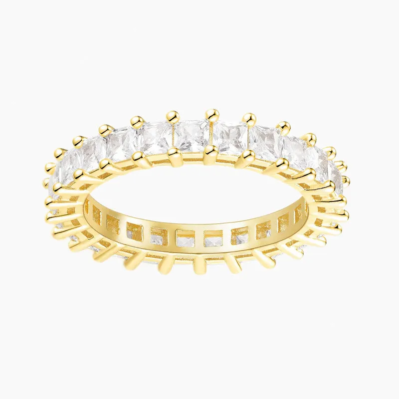 4mm Princess Cut Eternity Wedding Ring