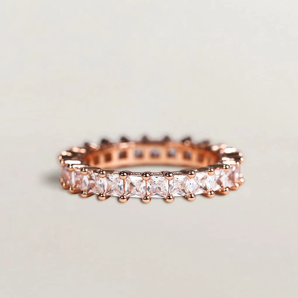 4mm Princess Cut Eternity Wedding Ring