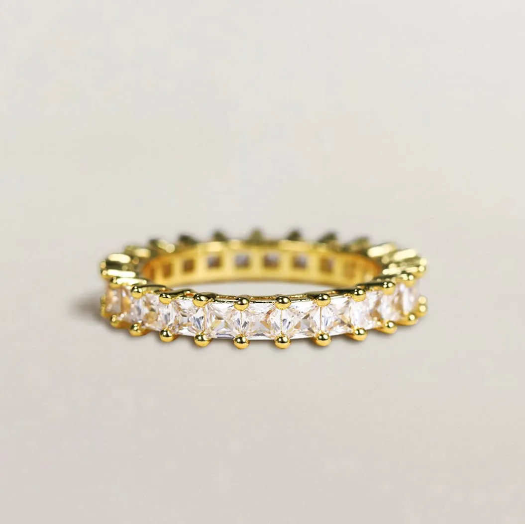 4mm Princess Cut Eternity Wedding Ring