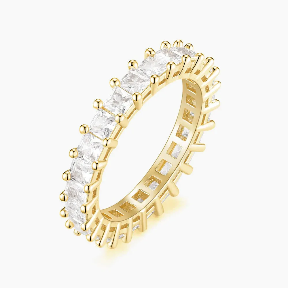 4mm Princess Cut Eternity Wedding Ring