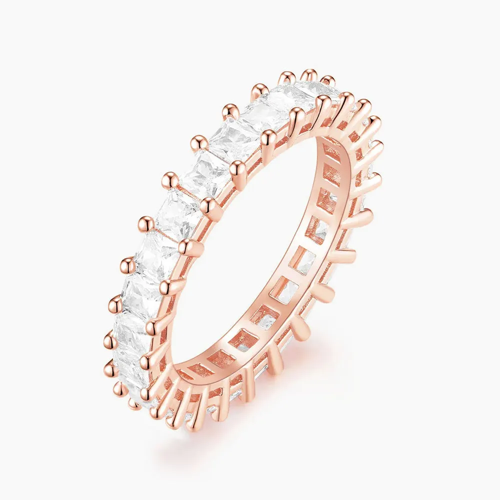 4mm Princess Cut Eternity Wedding Ring