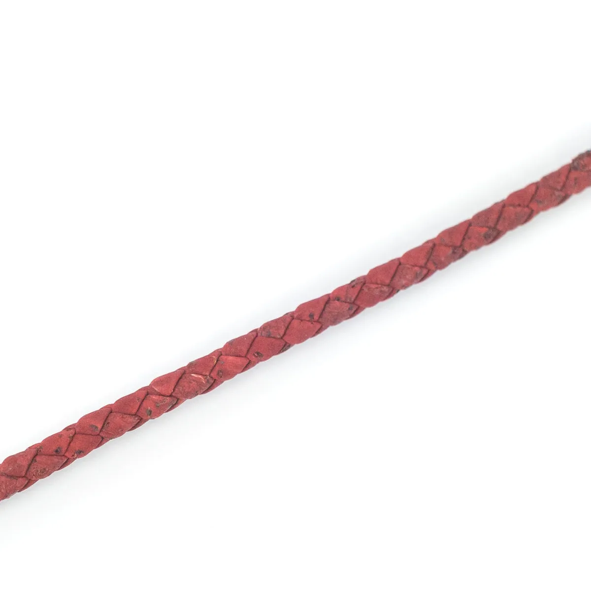 5mm Wine Red Braided Cork Jewelry Crafting Cord COR-328(10Meters)