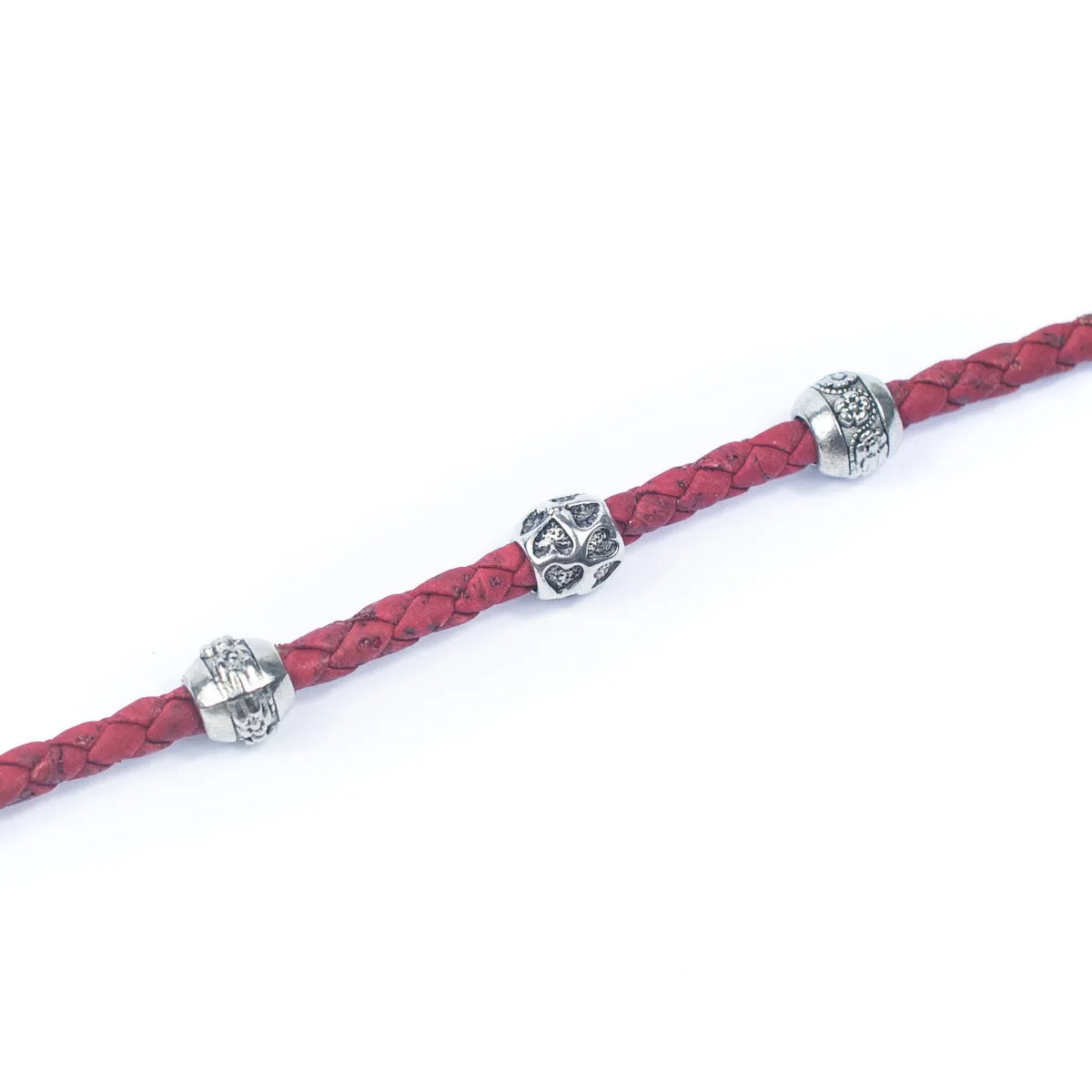 5mm Wine Red Braided Cork Jewelry Crafting Cord COR-328(10Meters)