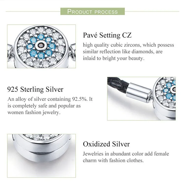 925 Silver Magical Mysteries Charm Bracelet With Black Knitting