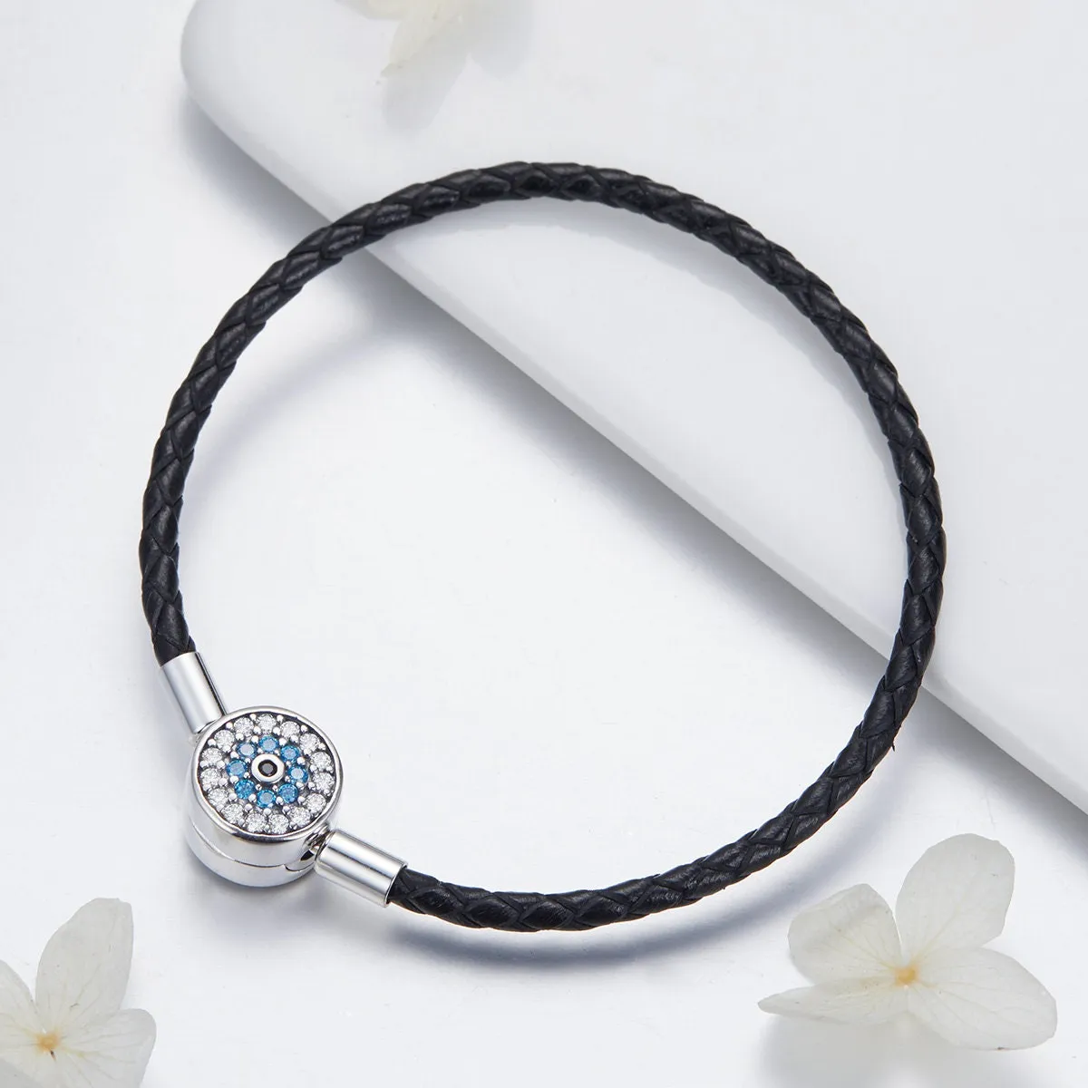 925 Silver Magical Mysteries Charm Bracelet With Black Knitting