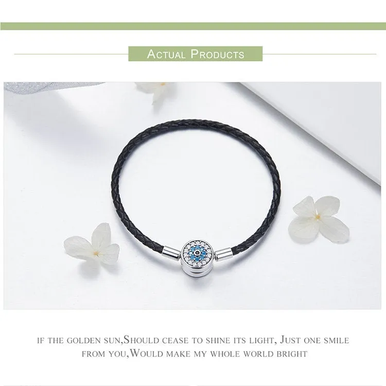925 Silver Magical Mysteries Charm Bracelet With Black Knitting
