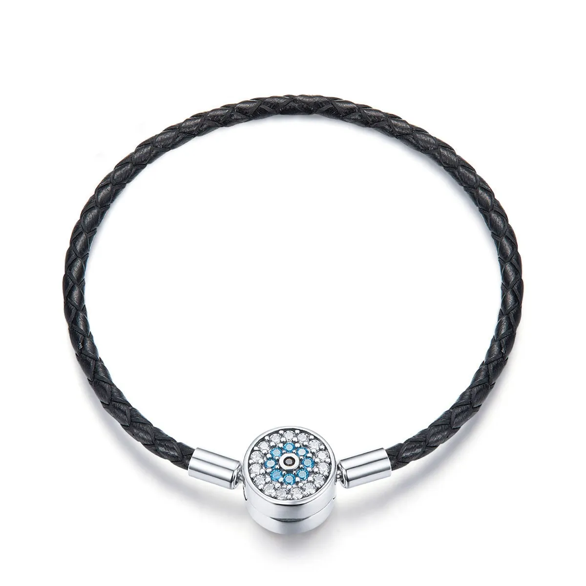 925 Silver Magical Mysteries Charm Bracelet With Black Knitting