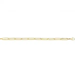 9ct Yellow Gold Ladies Paperclip Bracelet BR645