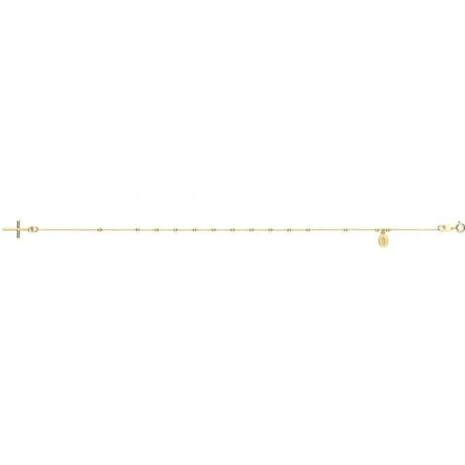 9ct Yellow Gold Ladies Rosary Bracelet NK406B