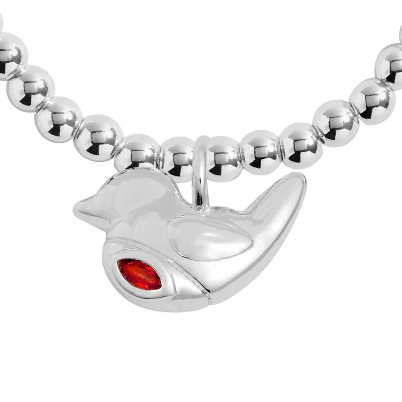A Little Christmas Robin Bracelet Silver-plated