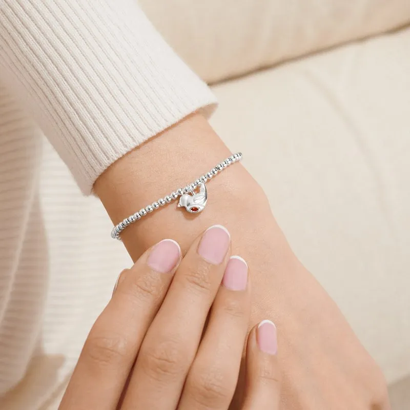 A Little Christmas Robin Bracelet Silver-plated