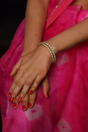 Aaheli Pachi Kundan Bangle Pair