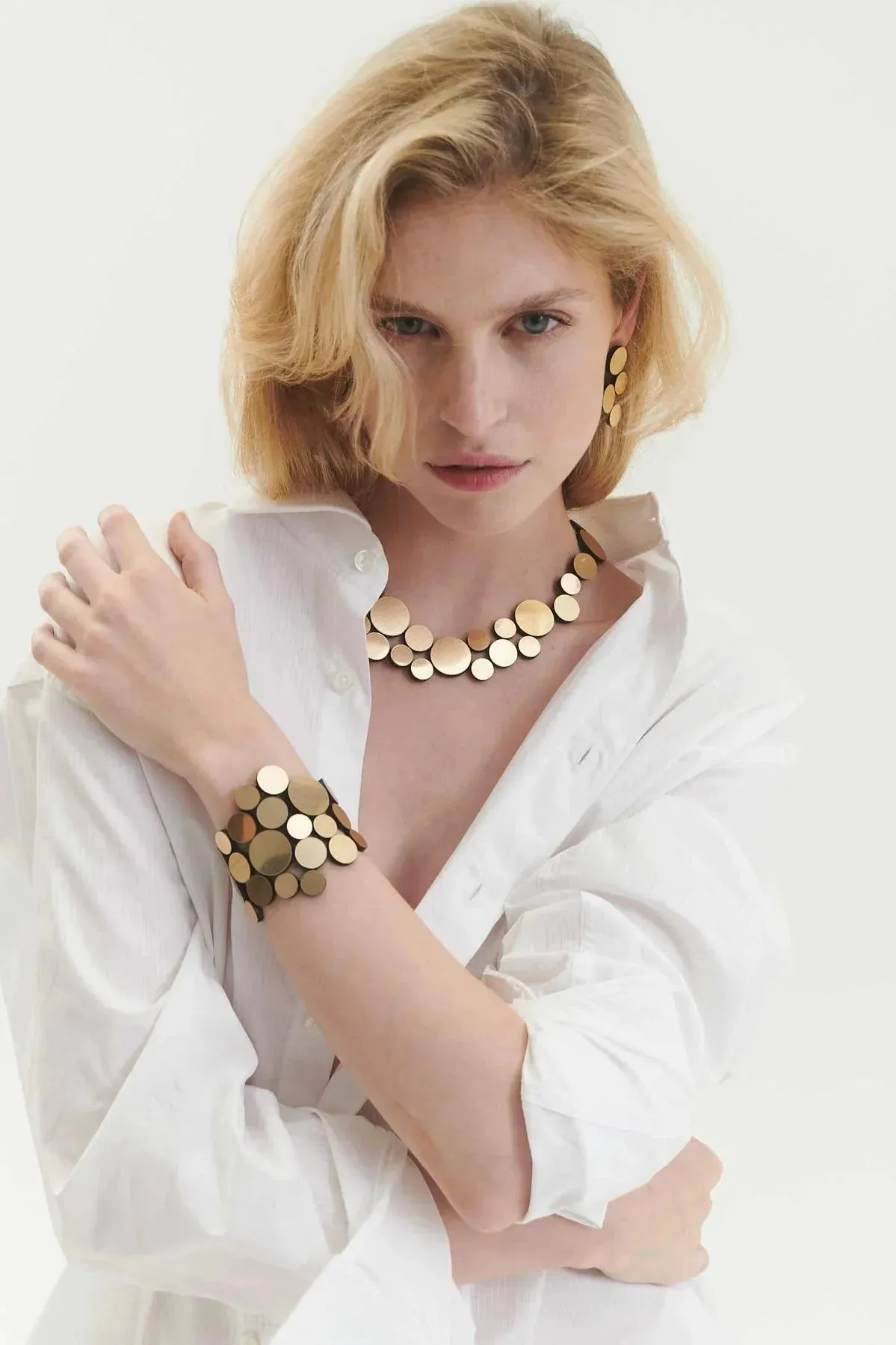 Abstraction Gold Earrings
