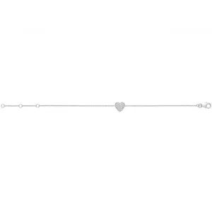 Acotis Silver Heart Bracelet with Zirconia Stones G3358B