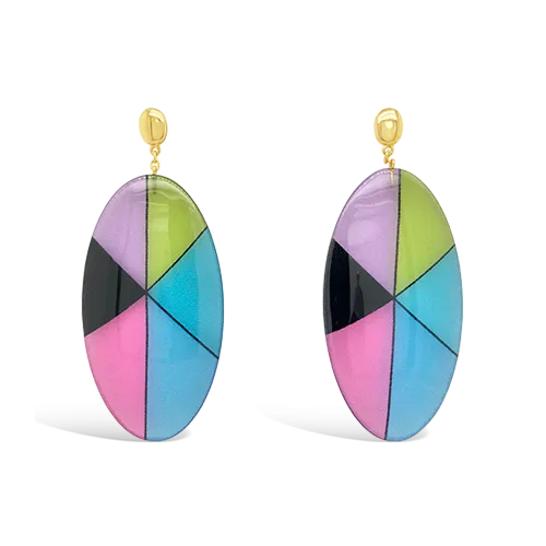 Acrylic Dangle Estate Earrings