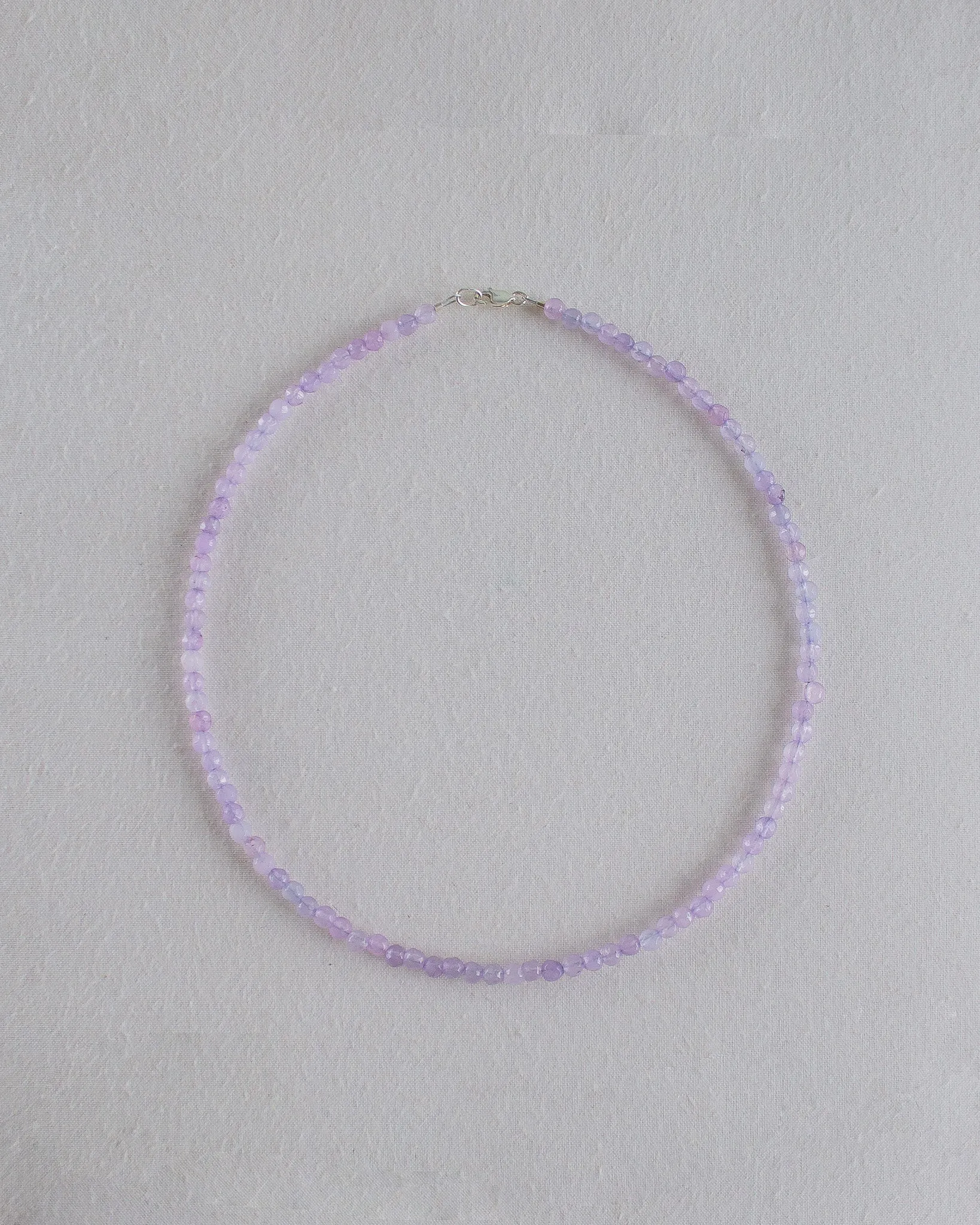 Agate Gemstone Necklace in Lilac