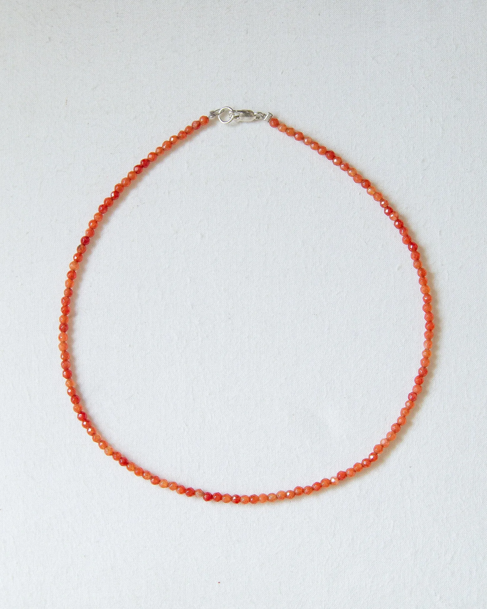 Agate Gemstone Necklace in Orange