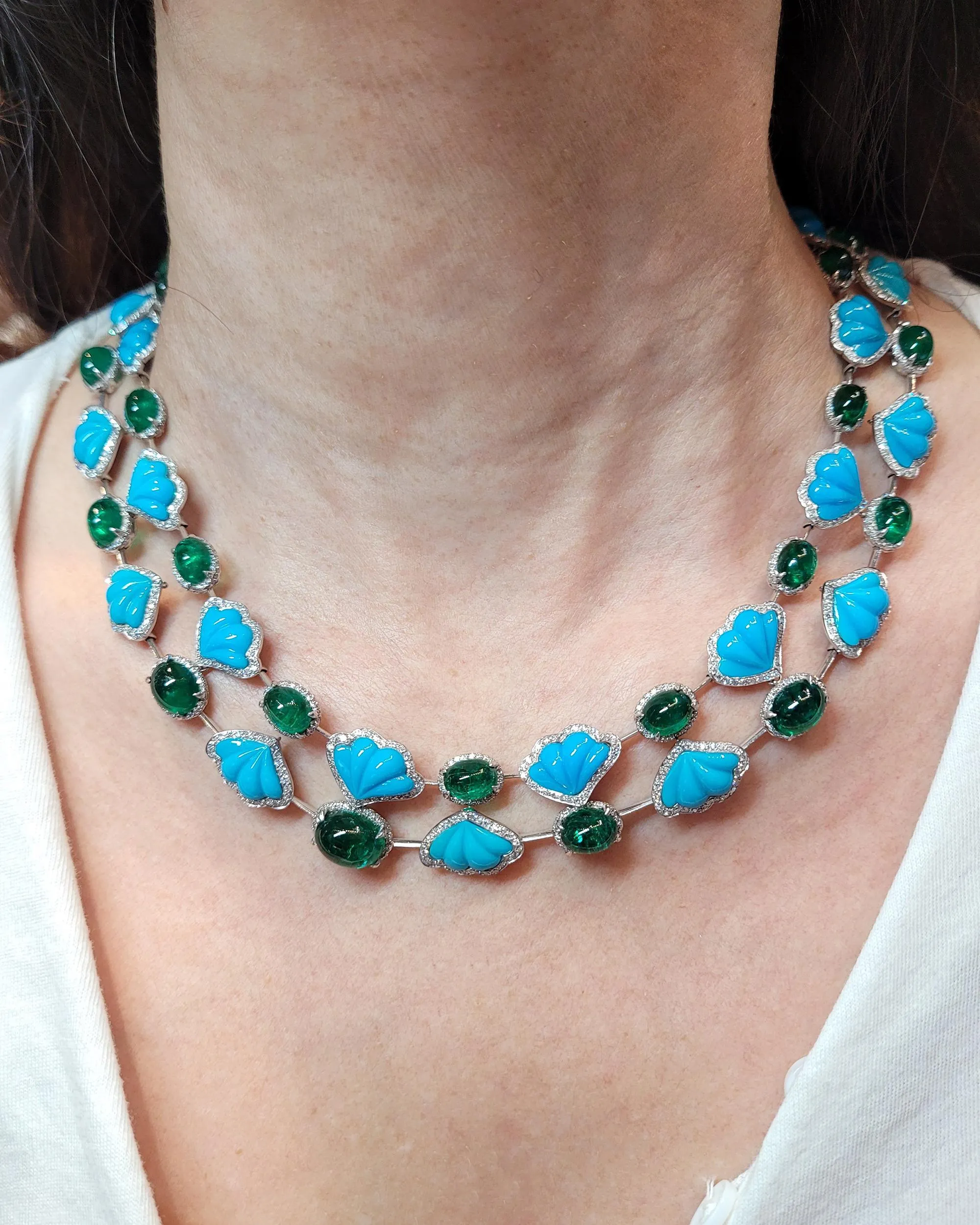 Ambrosi Contemporary Gemstone Demi-Parure Suite