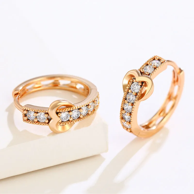 American cross-border jewelry plated 18K gold love earrings earrings earrings earrings