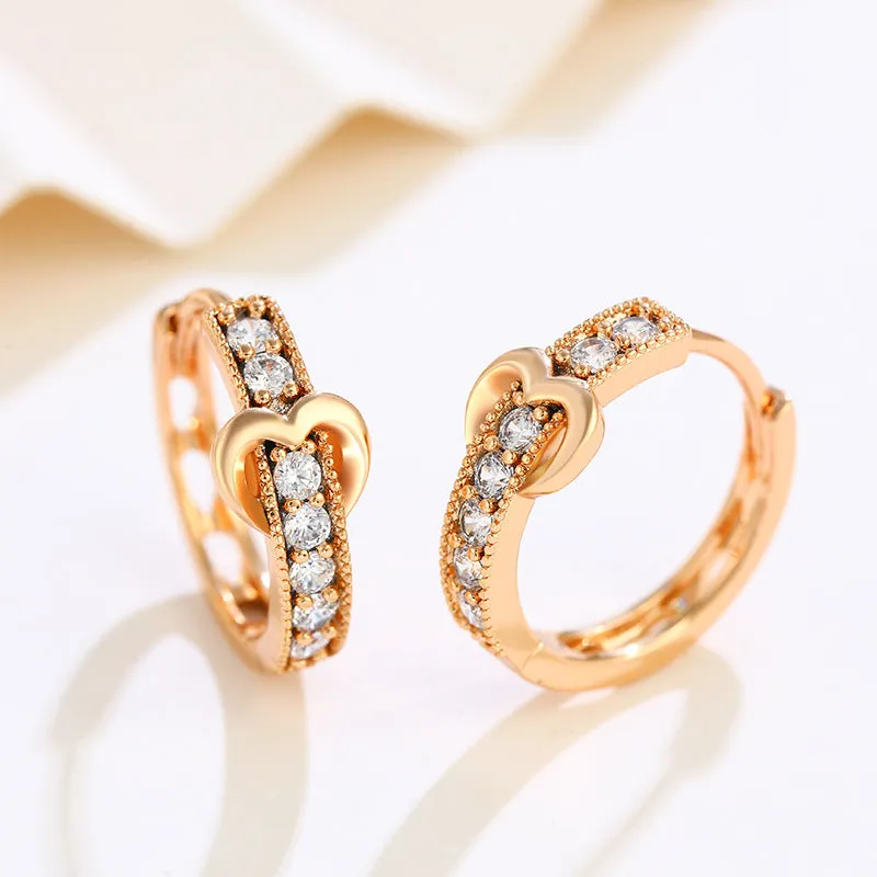 American cross-border jewelry plated 18K gold love earrings earrings earrings earrings