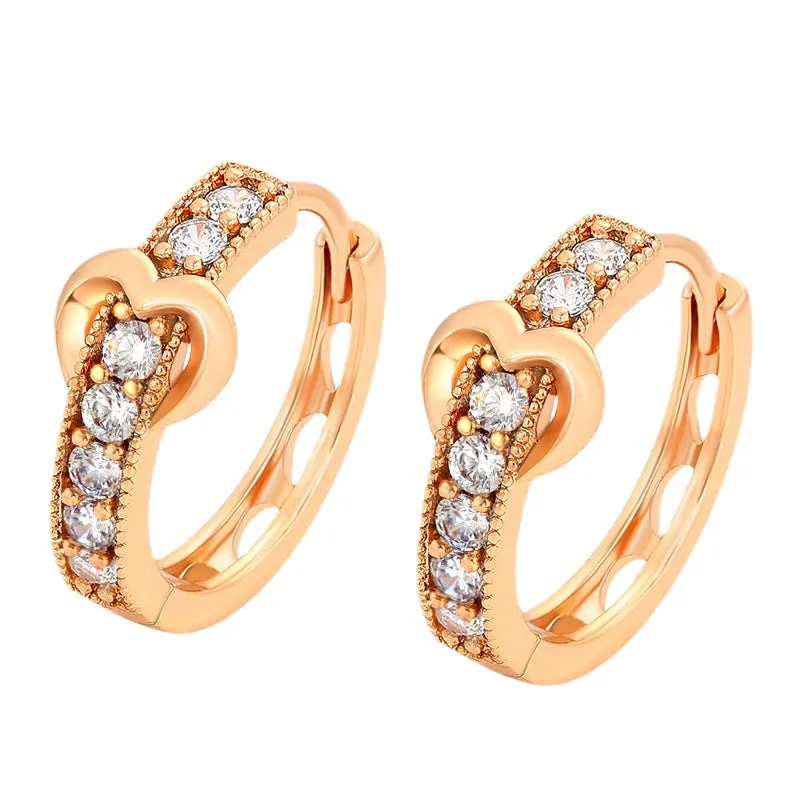 American cross-border jewelry plated 18K gold love earrings earrings earrings earrings
