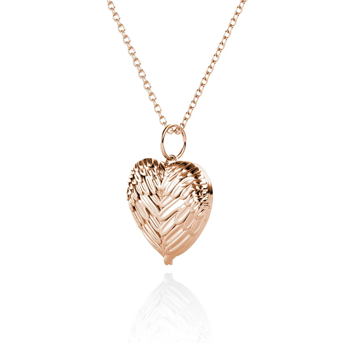 Angel Wings Personalised Photo Locket Necklace | Photo Necklace | Picture Necklace | Sterling Silver