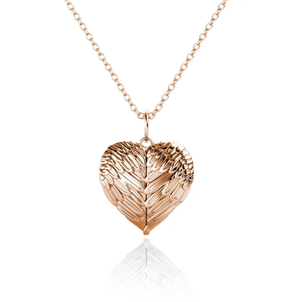 Angel Wings Personalised Photo Locket Necklace | Photo Necklace | Picture Necklace | Sterling Silver