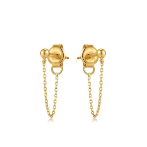 Ania Haie 14kt Gold Chain Drop Stud Earrings