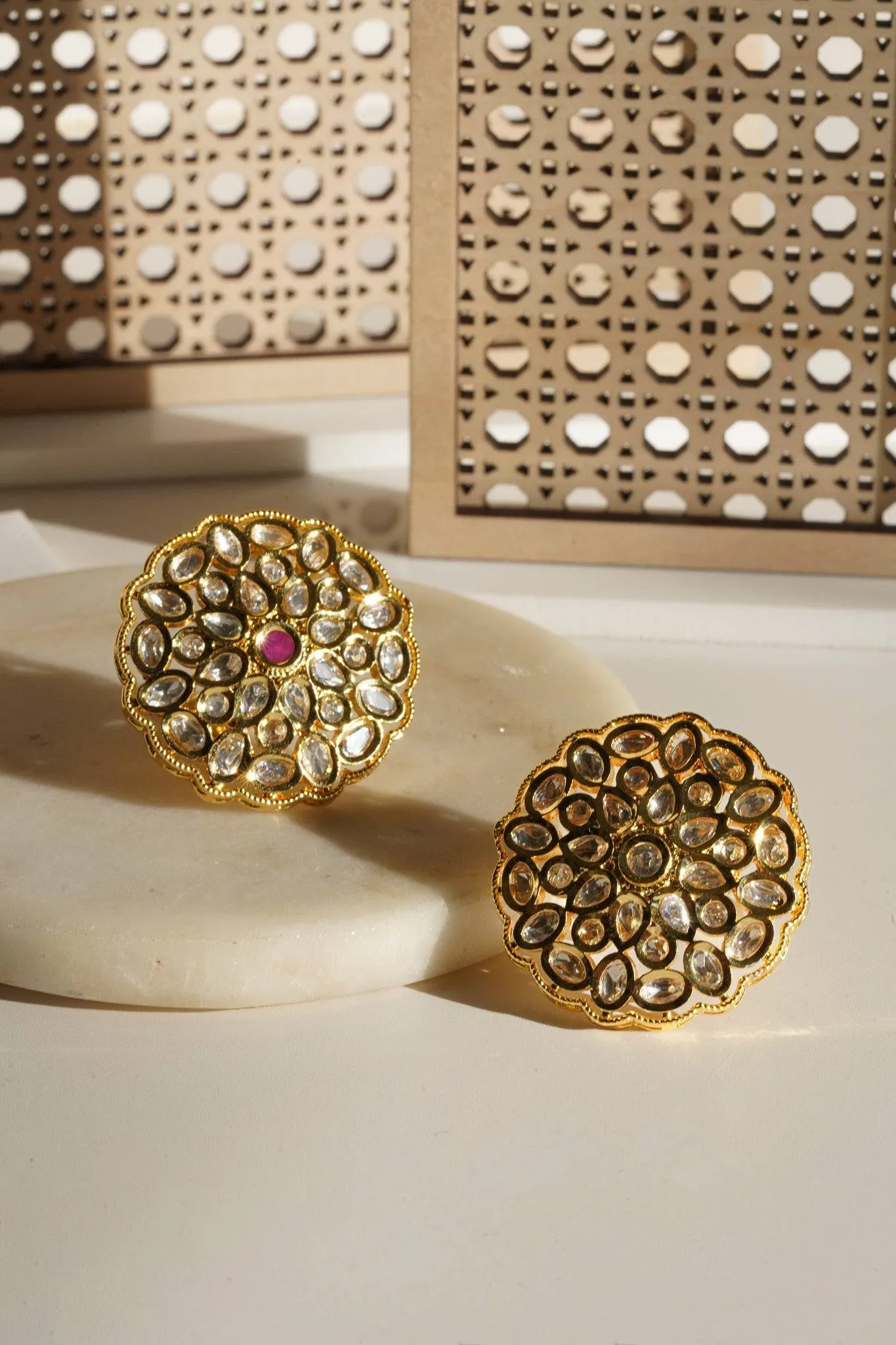 Anjali - Kundan Adjustable Statement Ring