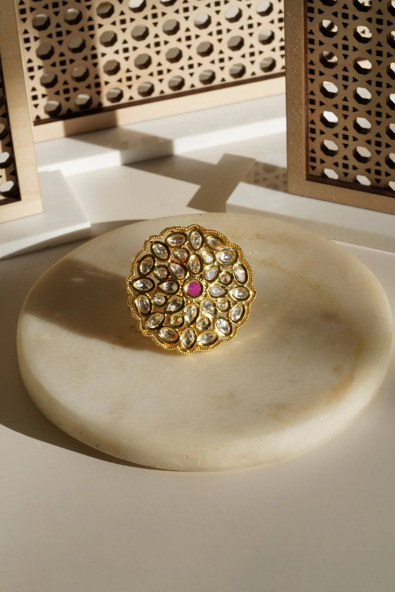 Anjali - Kundan Adjustable Statement Ring