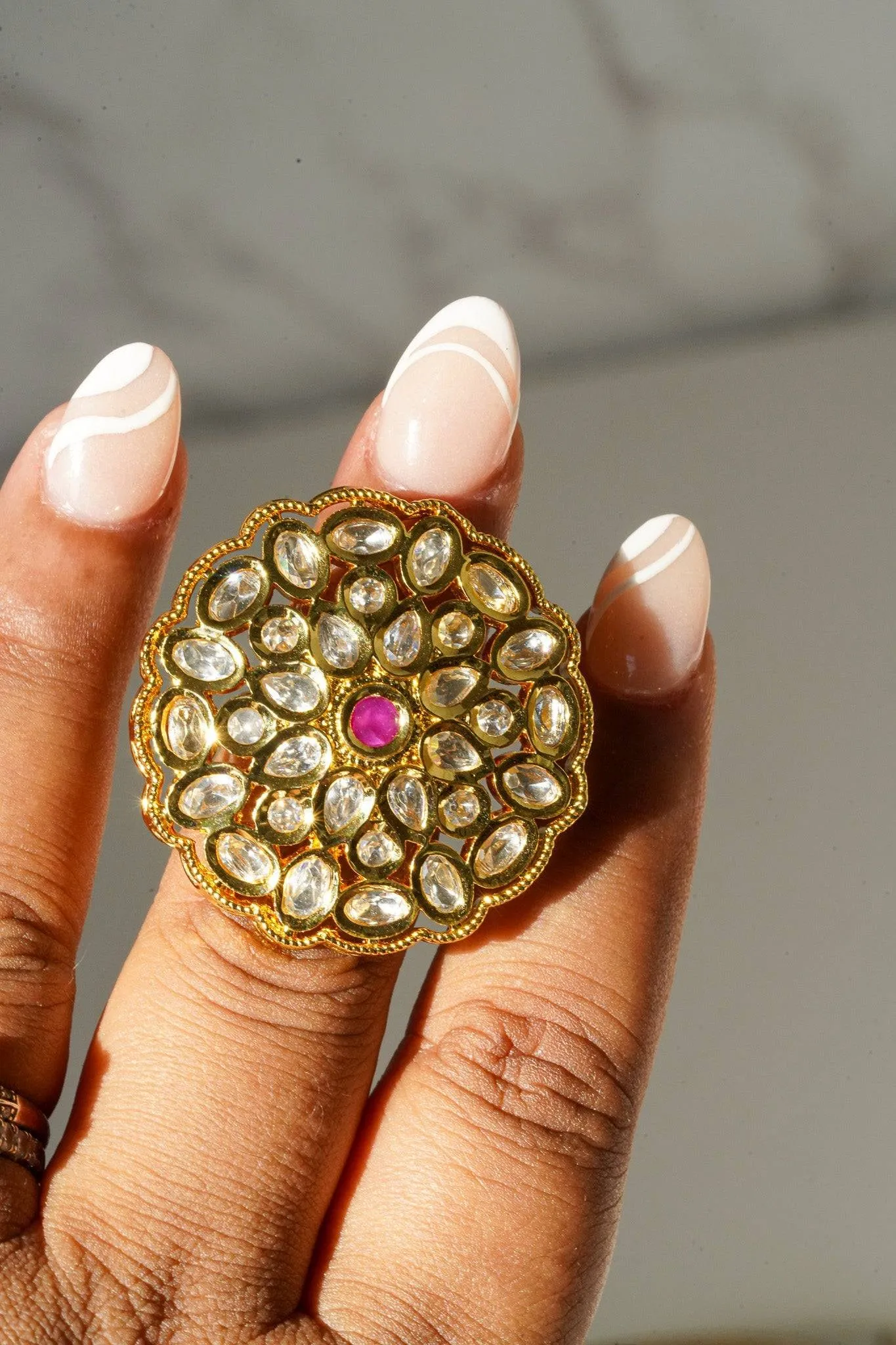 Anjali - Kundan Adjustable Statement Ring